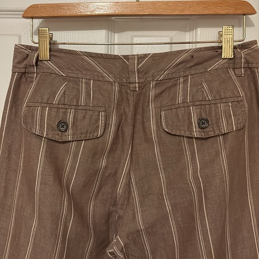 Banana Republic linen cotton blended stripped trouser pans Size 6 - Picture 4 of 7